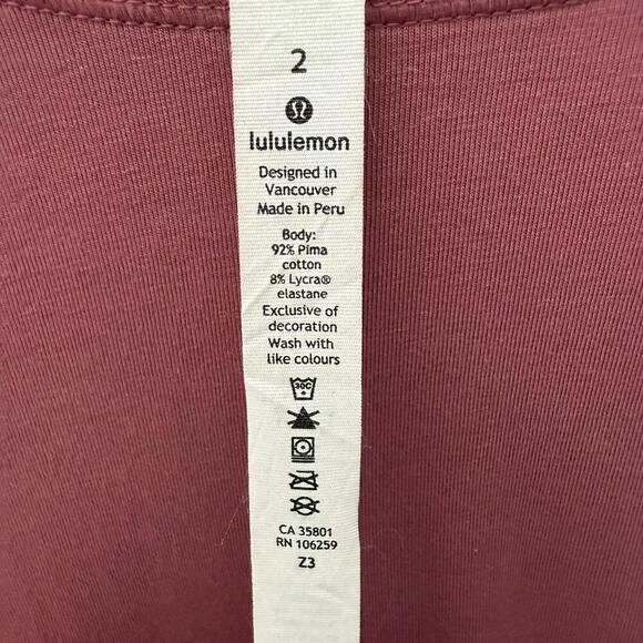 EUC Lululemon To The Point Long Sleeve Misty Merlot Size 2 - Picture 5 of 7